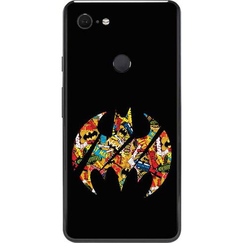 DC Comics Batman Silhouette Logo Vintage Pattern Google Pixel 3 XL Skin